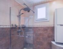 sink, indoor, wall, plumbing fixture, shower, bathtub, tap, bathroom accessory